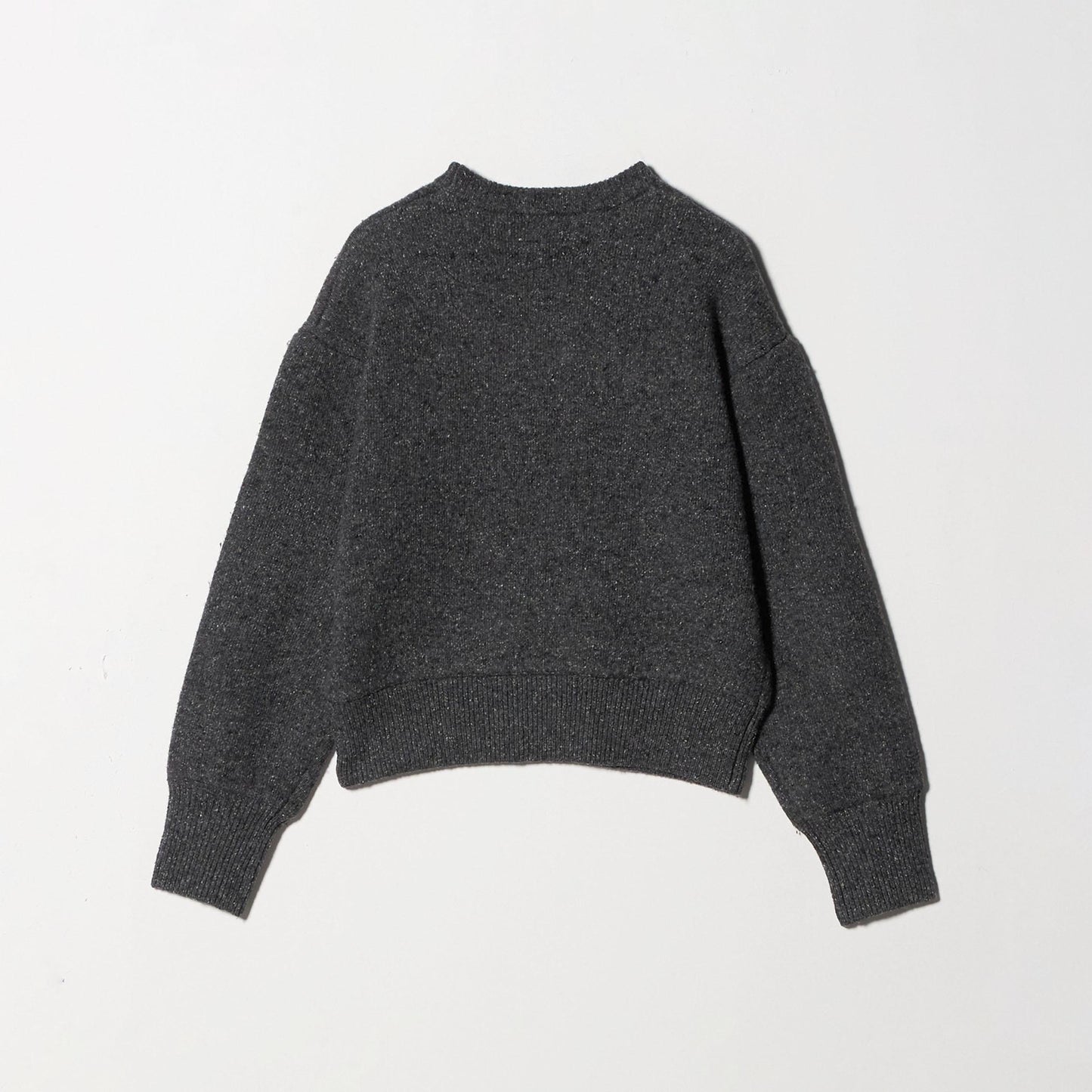 ウールブレンド シルクネップ ニットプルオーバー
