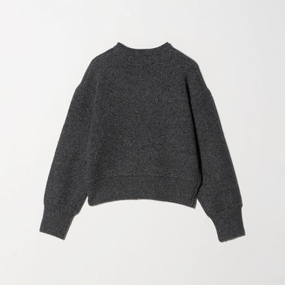 ウールブレンド シルクネップ ニットプルオーバー