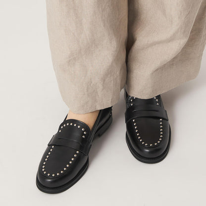 スタッズラインローファー フラット20↑