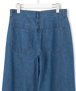 ライトダンガリー ワイドパンツ