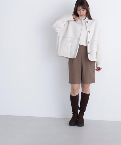 リバーシブルフェイクスウェードコート