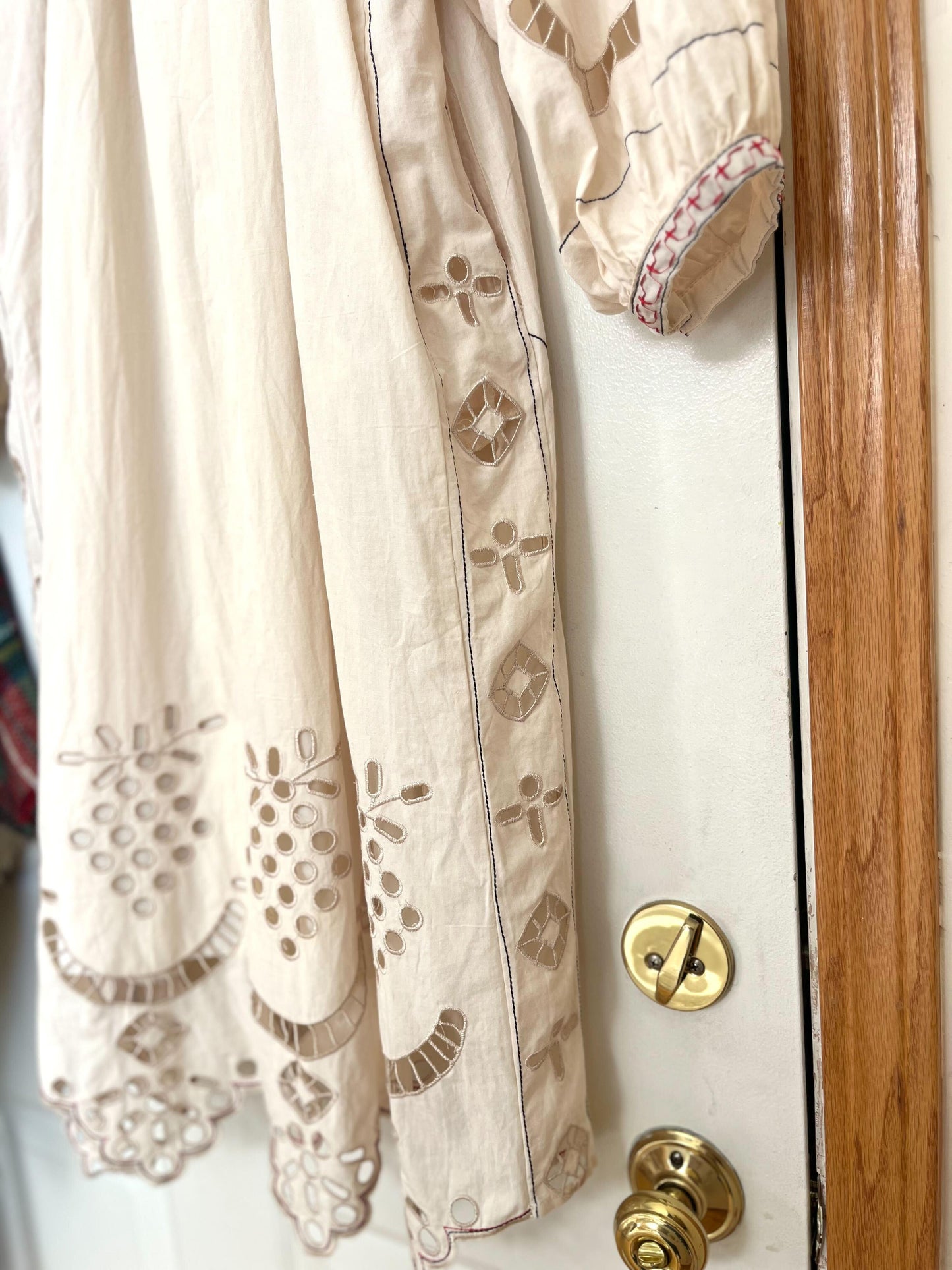 クルーエル刺繍ボヘミアンワンピース