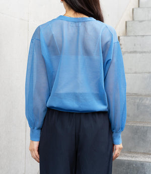 シャープネックシアーカーディガン