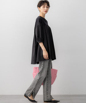 スリット ストレート デニム