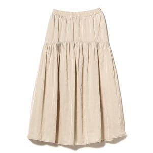 【百田夏菜子さん着用】【洗える】ツイル ギャザー スカート（S〜M）