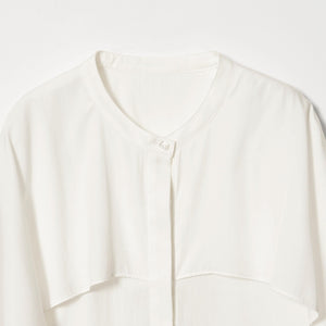 【WEB限定 Wardrobe DAILY MINIMAL】フリルレイヤーブラウス ウォッシャブル