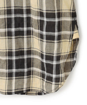 シャーリング チェック シャツ