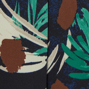 アート フラワー プリント パンツ