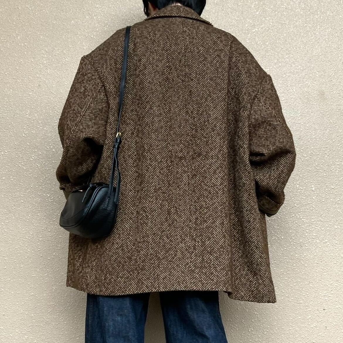 ヘリンボーンジャケットコート
