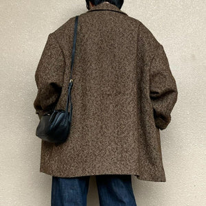 ヘリンボーンジャケットコート