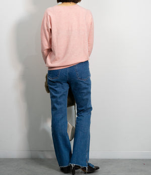 ソフトカシミアクルーネックニット