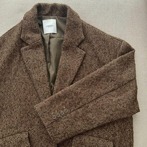 ヘリンボーンジャケットコート