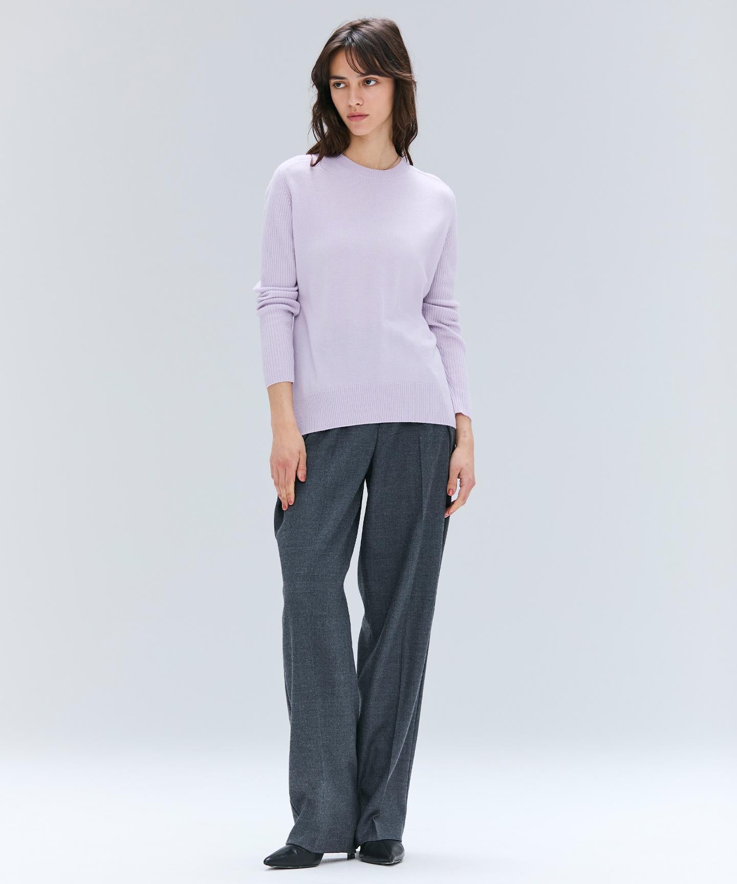 TERNES / 変形タックウールワイドパンツ