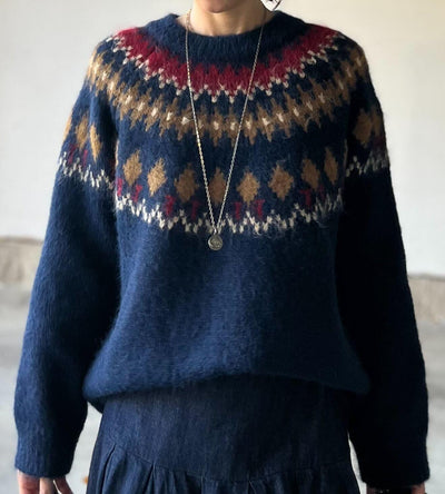 NAVYノルディックニット