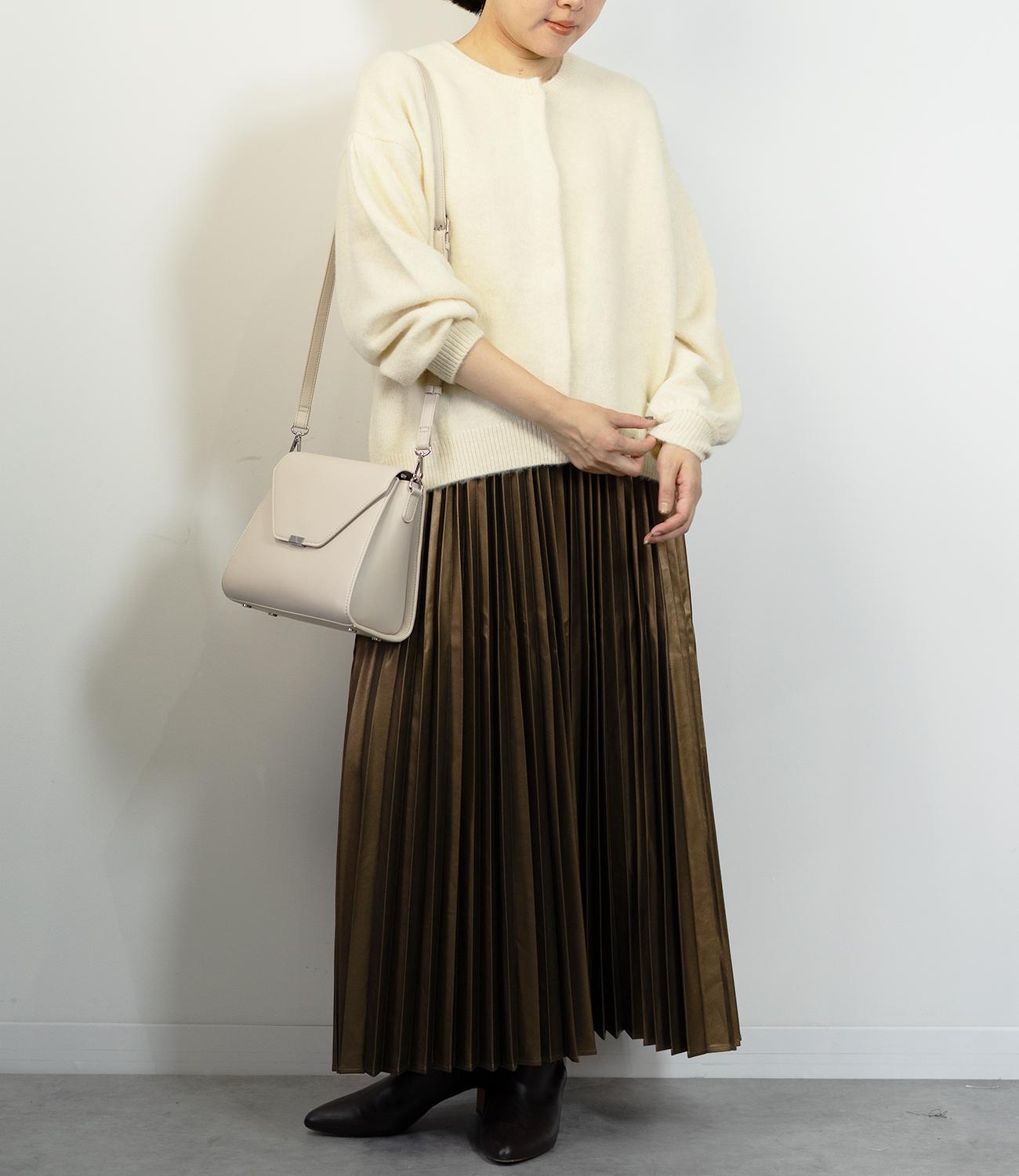 フェイクレザープリーツスカート