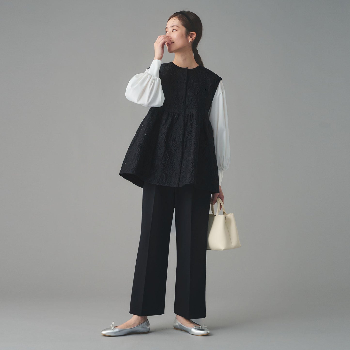 GISHA 2トーン ジャガード ベスト