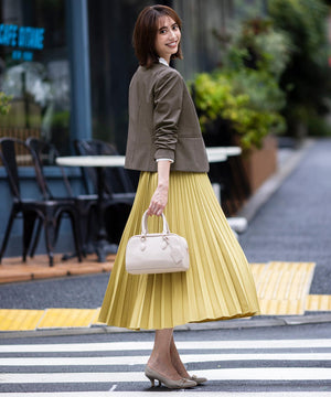 ウーステッドエステル  プリーツスカート