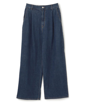 UNFILO DENIM LIGHT タックワイドパンツ