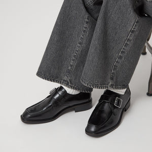 スクエア モンク ストラップ シューズ / モンクシューズ 撥水