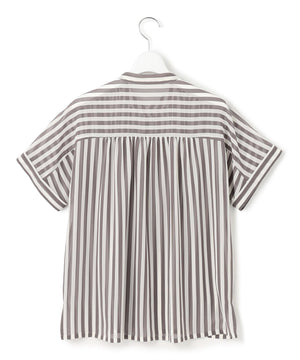 ストライププリント シフォン ブラウス