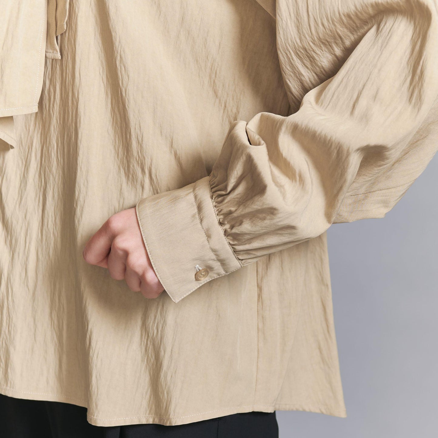 【WEB限定 Wardrobe DAILY MINIMAL】リボンタイブラウス -2WAY/ウォッシャブル-