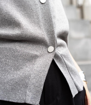 ラメニットベストトップス