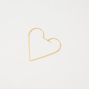 SILVER925 ゴールドプレーティング ハート ピアス