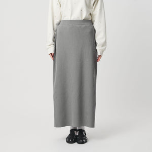 【WEB限定 Wardrobe DAILY MINIMAL】ポリエステルコットン リブニットタイトスカート ウォッシャブル