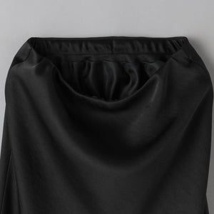 ポリエステルサテン マーメイドフレアスカート