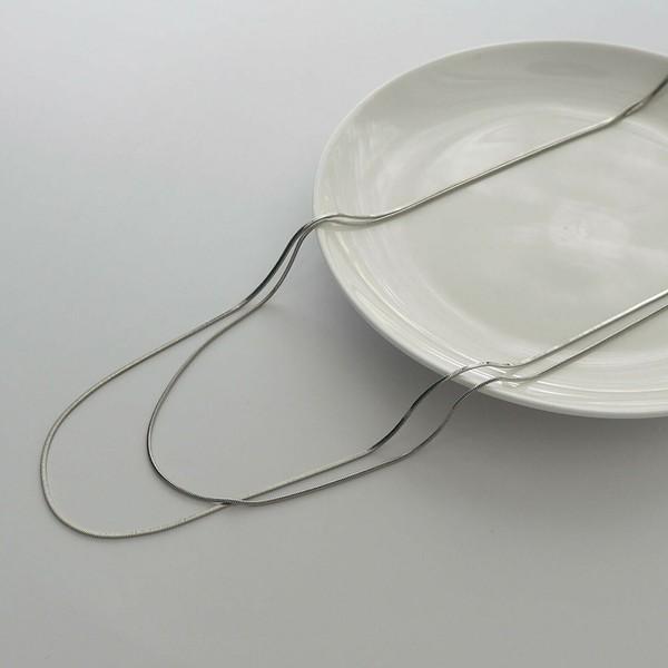 シャープダブルロングネックレス