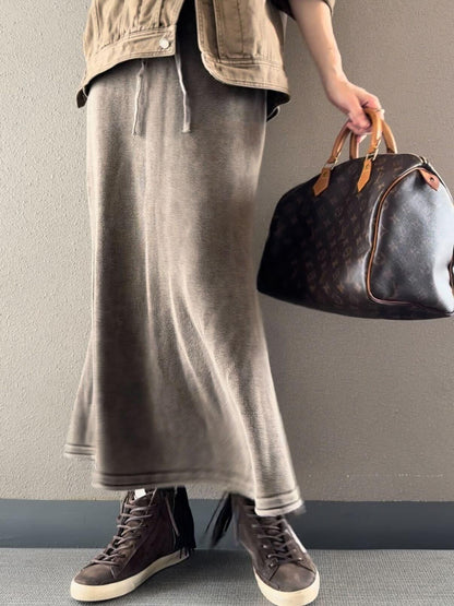 ヴィンテージウォッシュニットスカート