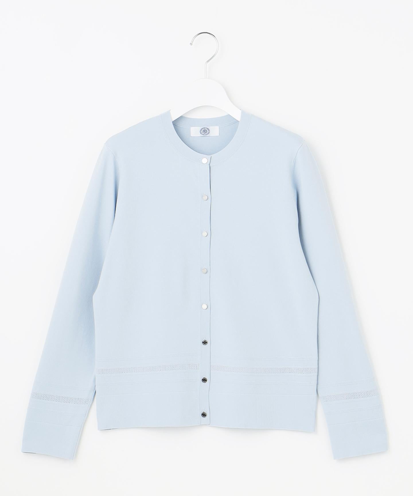 RAYON ELITE STRETCH クルーネック カーディガン