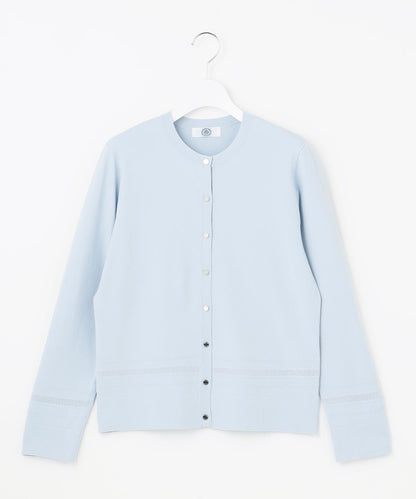 RAYON ELITE STRETCH クルーネック カーディガン