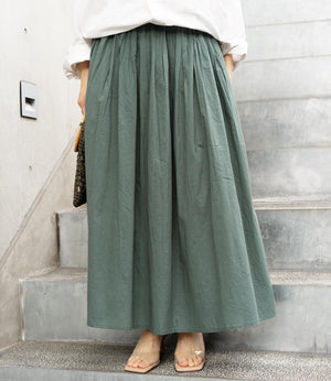 コットンキャンブリックギャザースカート