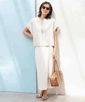 スゴ機能美ニット スリーブレスブルゾン