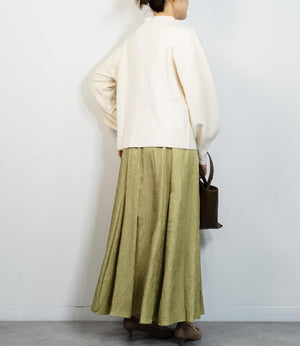 袖パールふわり袖ニット