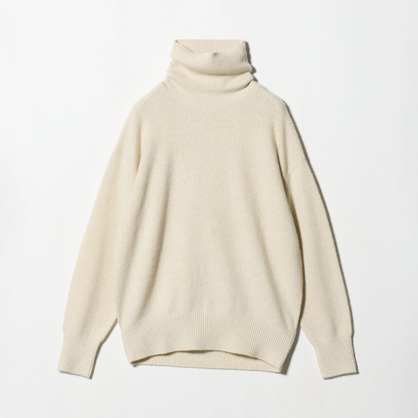 フォックス ウール ラメ タートルネック ニット