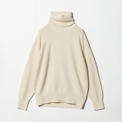 フォックス ウール ラメ タートルネック ニット