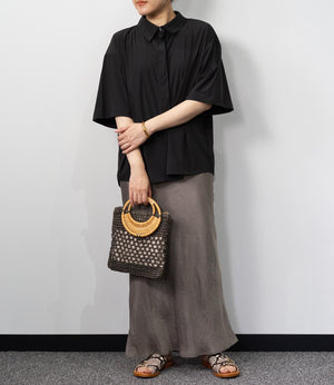 【接触冷感】バックタックオーバーシャツ