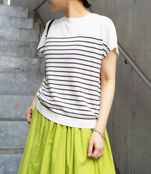 コンパクトフレンチスリーブニットT