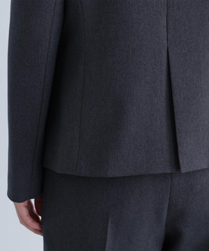 ウーステッドライクツイル SETUP ノーカラージャケット