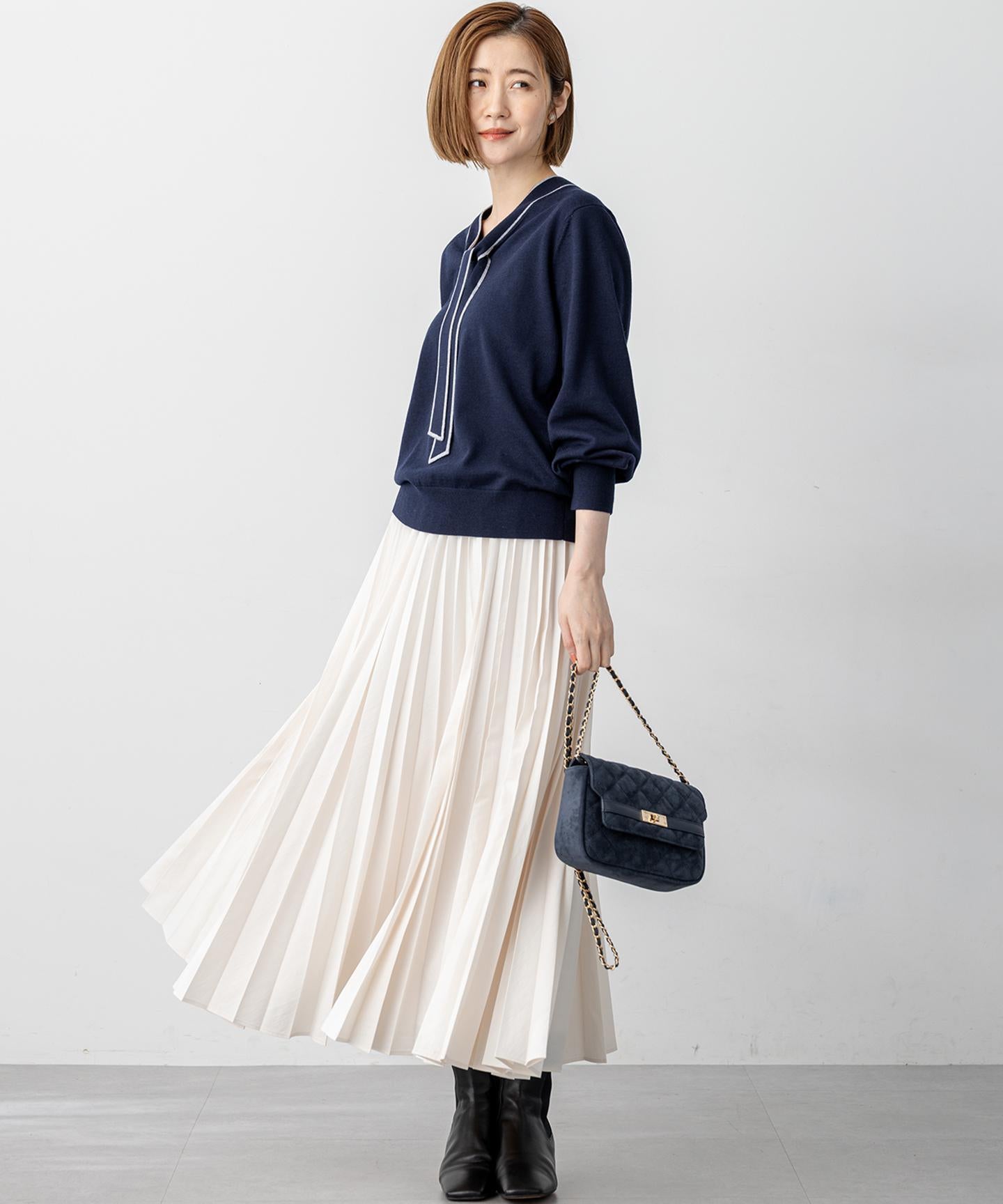 スエード キルティング ショルダーバッグ