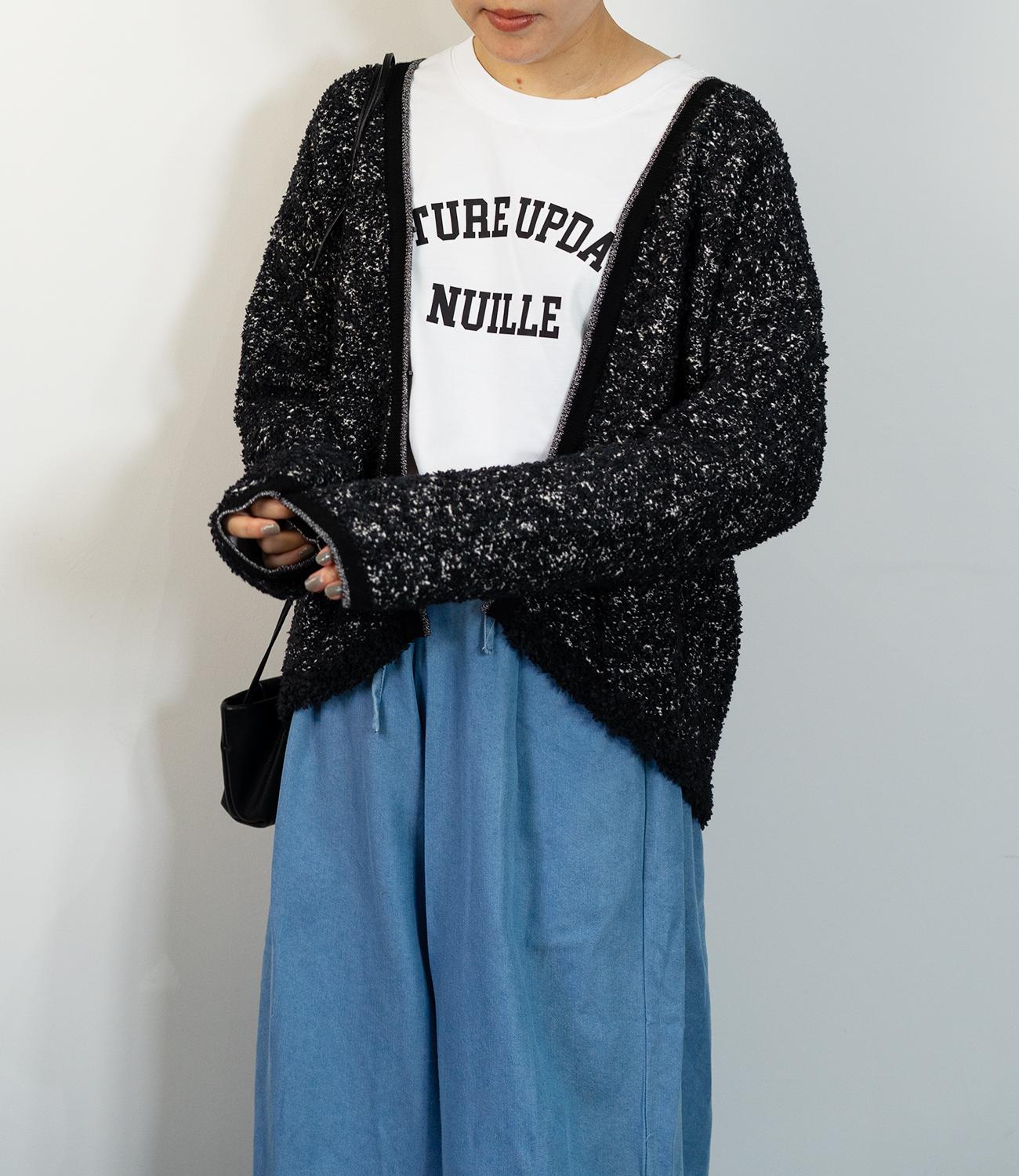 ファンシーヤーンVネックニットコーディガン