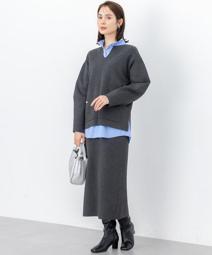 コットンタッチシャーティング刺繍入り ブラウス