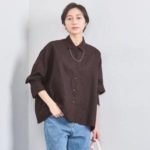 リネン ドルマン シャツ