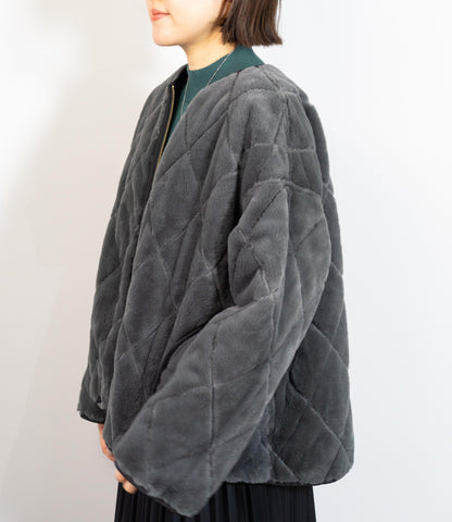 リバーシブルファーキルティングアウター