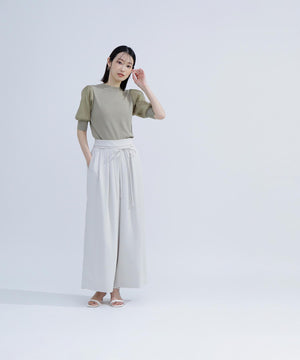 ナローリボンイージーワイドパンツ