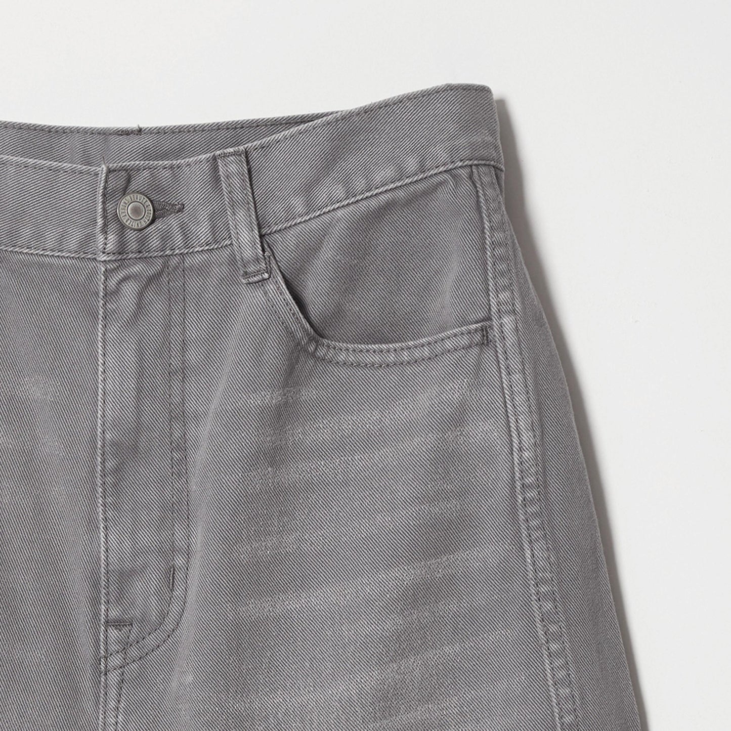 コットンデニム カーブパンツ