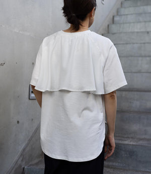 【吸水速乾・接触冷感】バックフリルドッキングカットソー