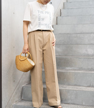 ウエストバイカラーポイントスラックス